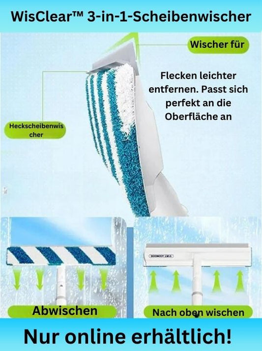 WisClear™ 3 in 1 Scheibenwischer | Nur heute + 2 GRATIS Mikrofasertücher